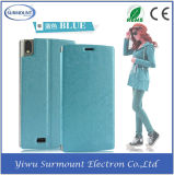 Charming Flip Leather Mobile Phone Covers for Gionee E7 Mini