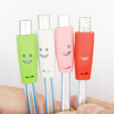 LED Smile Face USB Data Sync Cable for iPhone 6