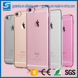 Clear Crystal Rubber Plating TPU Soft Mobile Case Cover for iPhone 6/6 Plus