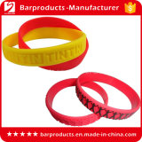 Embossed Logo Custom 1 Inch Silicone Wristbands