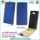 Top Sale Korean Leather Flip Mobile Phone Cover for Sony Xperia M2 with Many Models