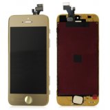 Plating Mirror LCD with Touch Screen Digitizer&Home Button for iPhone 5-Gold