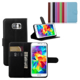 Standable Leather Flip Cell Mobile Phone Case for S6
