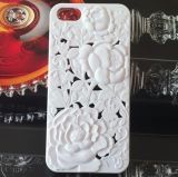 Embossed Flower Mobile Phone Case for iPhone 5 (White)