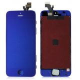 Plating Mirror LCD with Touch Screen Digitizer&Home Button for iPhone 5-Blue