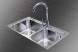 Double Bowl Stainless Steel Kitchen Sink (8143)