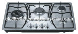 Built-in Gas Hob with 4 Burners and Stainless Steel Panel, Enamel Pan Support and 1.5V Battery Pulse Ignition (GH-S804E)