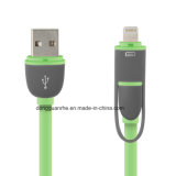 2 In1 Green Color USB Data Cable for Lovers (RHE-A4-025)