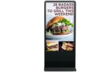 Floor Standing Ad Player with Protective Glass