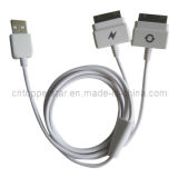 Dual Splitter Charger Sync & Data USB Cable for iPhone