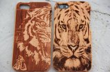Laser Engraved Tiger Grain Wood Mobile Cover