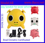 Brazil Inmetro Ipig Speaker with Touch Ear Support SD Card USB Disk Remote Control (A8)
