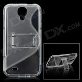 Protective PU Leather + TPU Case for Samsung Galaxy S4 I9500 - Black