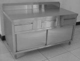 Stainless Steel Table with Cabinet (SKGL-01)
