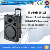 Single 12 Inch DJ Bass Professional Speaker with Microphone