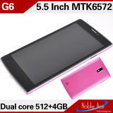 5.5inch Dual Core Mtk6572 4GB Mobile Phone