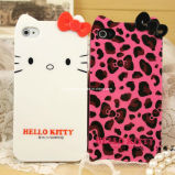 Lovely Hello Kitty Silicone Case for iPhone 5, 4s