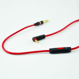 3.5mm 4 Pole Gold Plated Aux Audio Cable with Mic