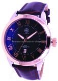 New Arrival Gold Plated Leather Strap High Quality Watch for Men and Women