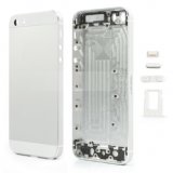 High Quality Full Housing Faceplates Buttons SIM Card Tray for iPhone 5s - White / Silver