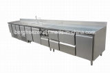 Professional Stainless Steel Salad Bar Refrigerator for Sale