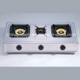 3 Burners Stainless Steel 710mm Length Iron Steel Cap Gas Cooker/Gas Stove