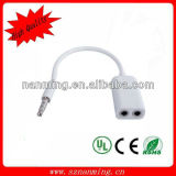 3.5mm Headphone Earphone Y Splitter Adapter Cable Double Jack for Mobile Phone