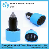 Creative Three USB Mobile Phone Car Charger for Travel Export to Europe