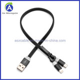 Hot Sell Mobile Phone 2 in 1 Zipper Open Charging USB Cable