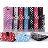 Flip Stand Polka DOT PU Leather Folio Book Case Cover for New I Phone 5c