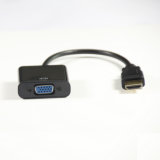 HDMI to VGA, with Audio Output, Black Mini (TypeC) HDMI Male to VGA RGB HDMI to VGA Video Converter Adapter
