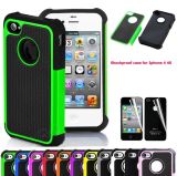 Shockproof Rugged Rubber Matte Hard Case Cover for iPhone 4 4s