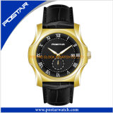 Skillful Design Water Resistant Quartz Watches with Yellow Plating