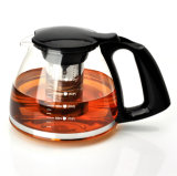 Clear Glass Kettle for Tea Coffee with Stainless Steel Infuser