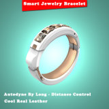 Smart Jewelry Bracelet with Cool Real Leather