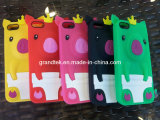 Crown Pig Animal Shape Silicone Mobile Phone Cover for iPhone5