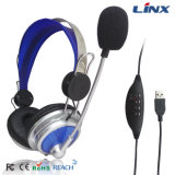 Professional Cheap Free Sample Earphones Security USB PC Headset with Mic