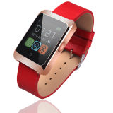 Upad 6 Smart Watch with Leather Strap