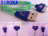 Fashion Smile Style Micro USB Cable with LED for iPhone4s
