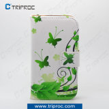 OEM Customized Color Printed PU Leather Cell Phone Cover for Samsung Galaxy S4 (Butterfly 02)