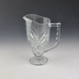 Embossed Flower Hot Selling Glass Water Pitcher