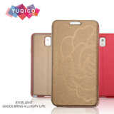 Folio Flip Leather Mobile Phone Cover with Viewing Window for Samsung