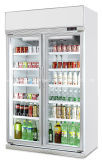 Upright Two Glass Door Showcase Refrigerator