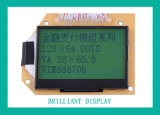 Stn Yellow-Green Transmissive Graphic 128 X 64 Dots LCD Module Display with Blue LED Backlight (VTM88870B)