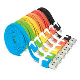 New Flat USB Cable for iPhone/Smart Phone, All Colors Available
