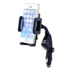 New Flexible Banding Dual USB Car Charger Mount Holder for Mobile Phone GPS