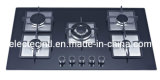Gas Hob with 5 Burners and Tempered Black Glass Panel, Stainless Steel Water Tray and 1.5V Battery Pulse Ignition (GH-G965C)
