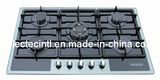 Gas Hob with 5 Burners and Tempered Glass Curve Panel, Enamel Water Tray, 220V Electricity Ignition (GH-G935C)