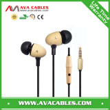 Promotion Wooden in Ear Earphone with Mic for Mobile Phone