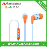 High Quality Flat Cable Wire Earphones with Volume Control